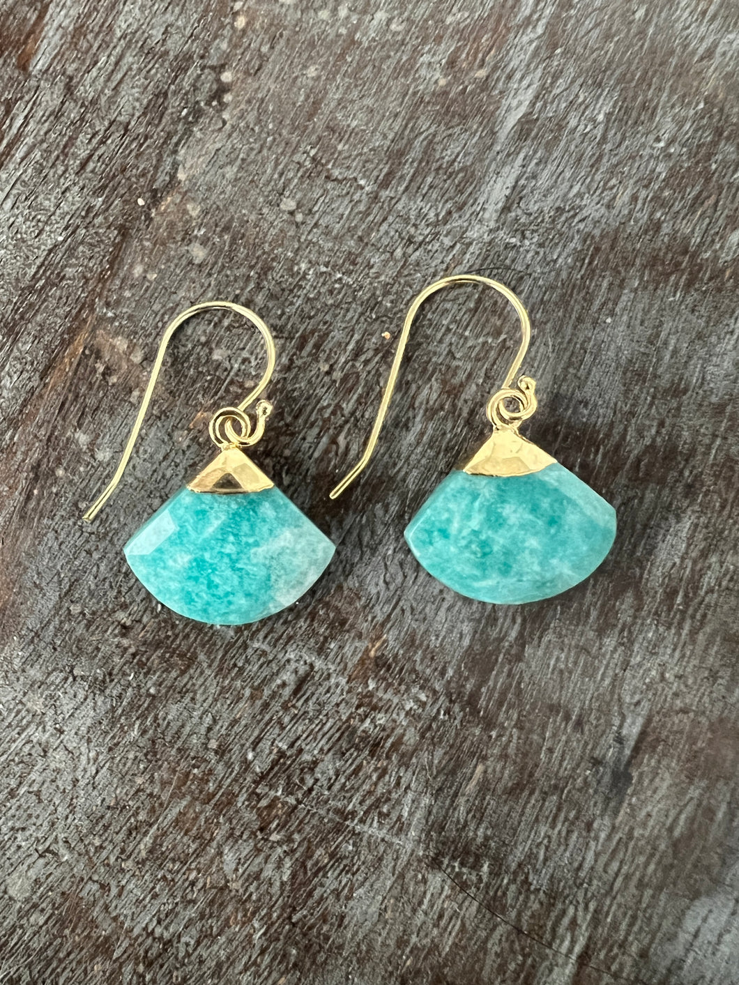 Amazonite Fan Earrings