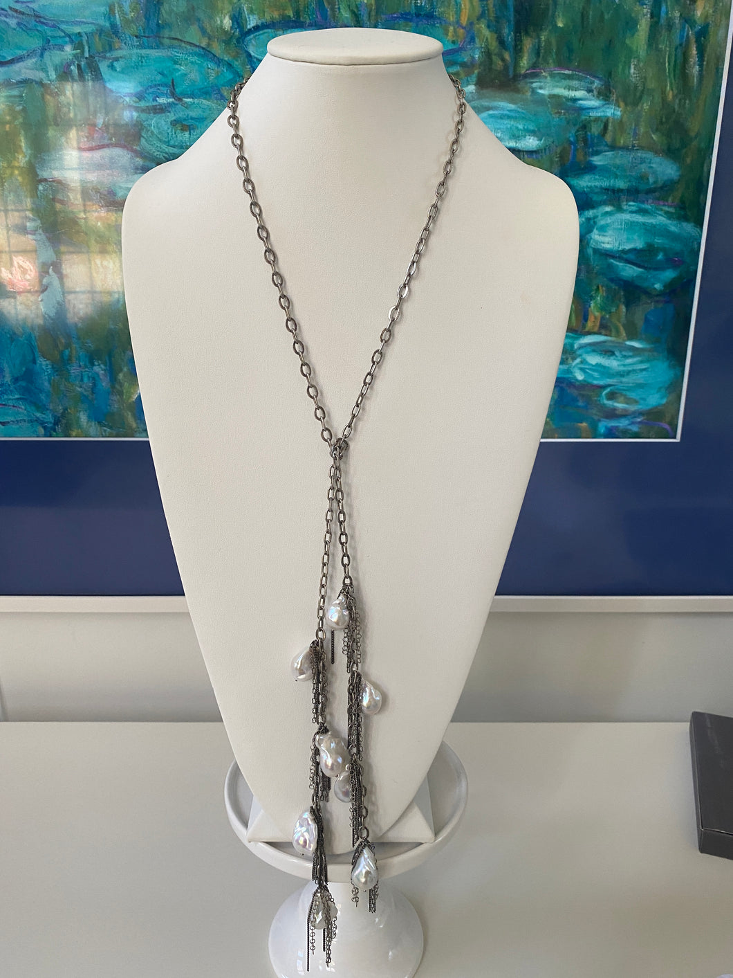 Oxidized Long Baroque Lariat