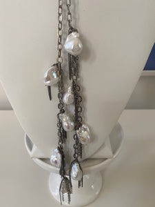 Oxidized Long Baroque Lariat