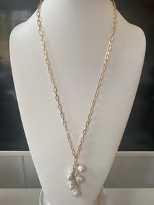 5 Baroque Pearl with Toggle Necklace
