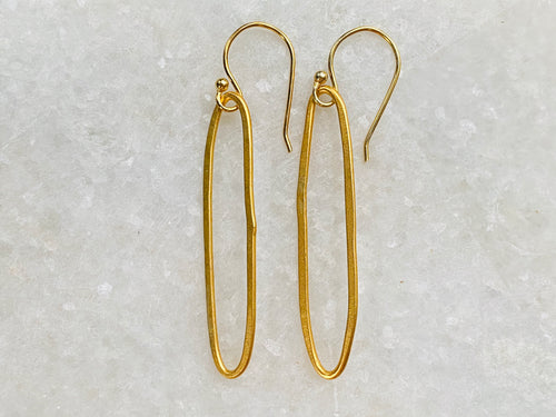Gold Paperclip Earrings