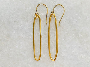 Gold Paperclip Earrings
